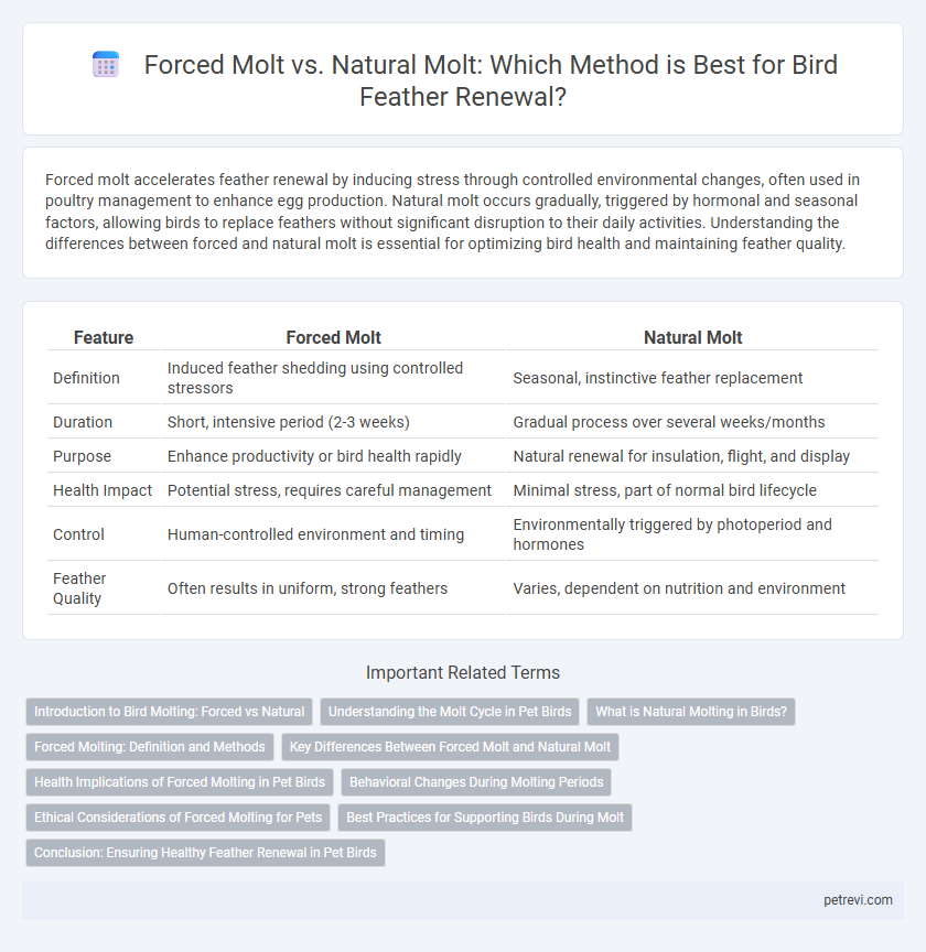 Forced Molt vs. Natural Molt: Which Method is Best for Bird Feather Renewal?