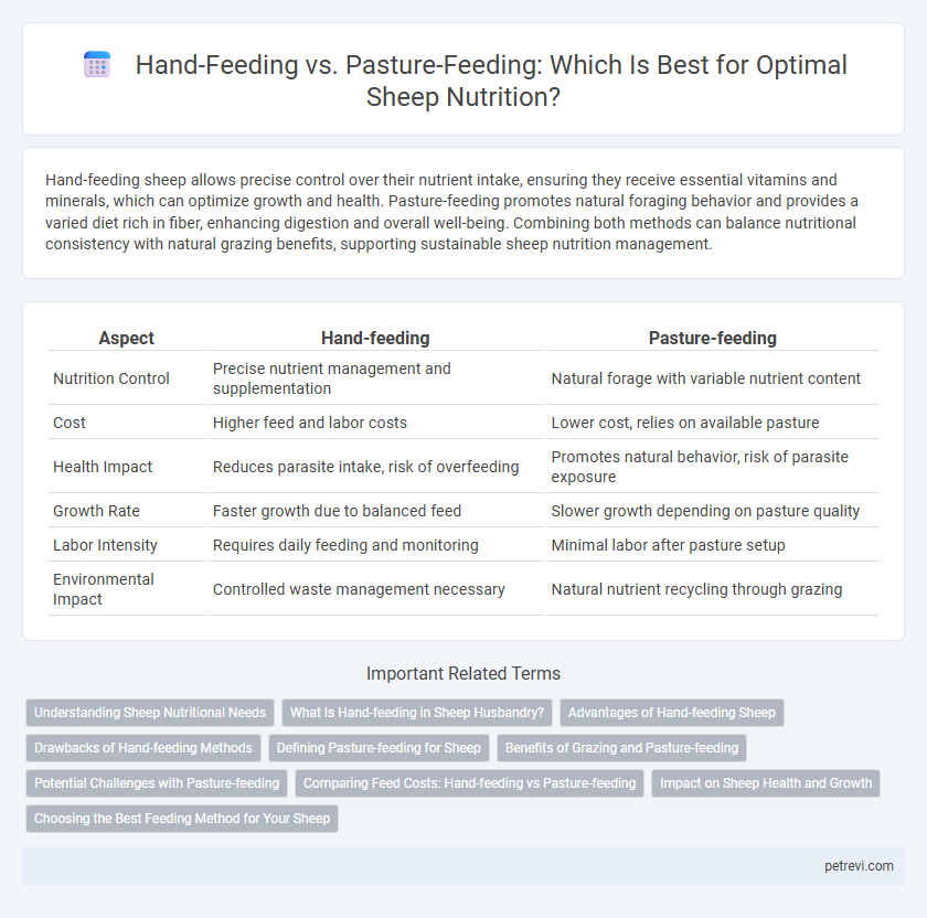 Hand-Feeding vs. Pasture-Feeding: Which Is Best for Optimal Sheep Nutrition?