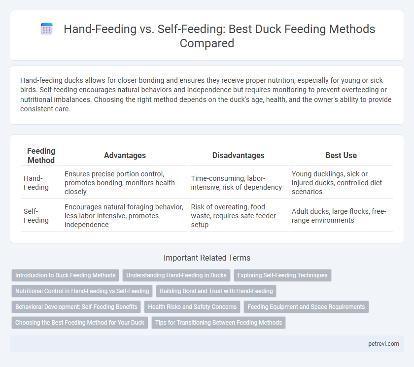 Hand-Feeding vs. Self-Feeding: Best Duck Feeding Methods Compared