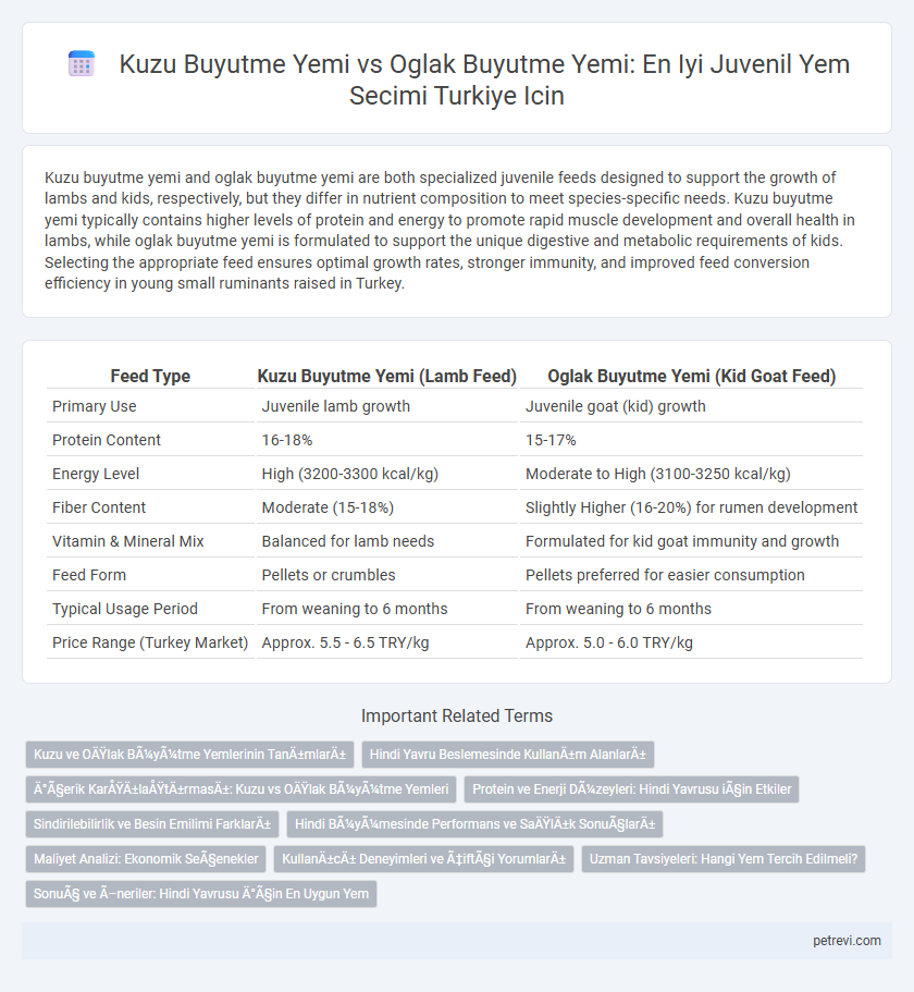 Kuzu Buyutme Yemi vs Oglak Buyutme Yemi: En Iyi Juvenil Yem Secimi Turkiye Icin