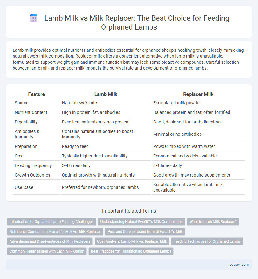 Lamb Milk vs Milk Replacer: The Best Choice for Feeding Orphaned Lambs