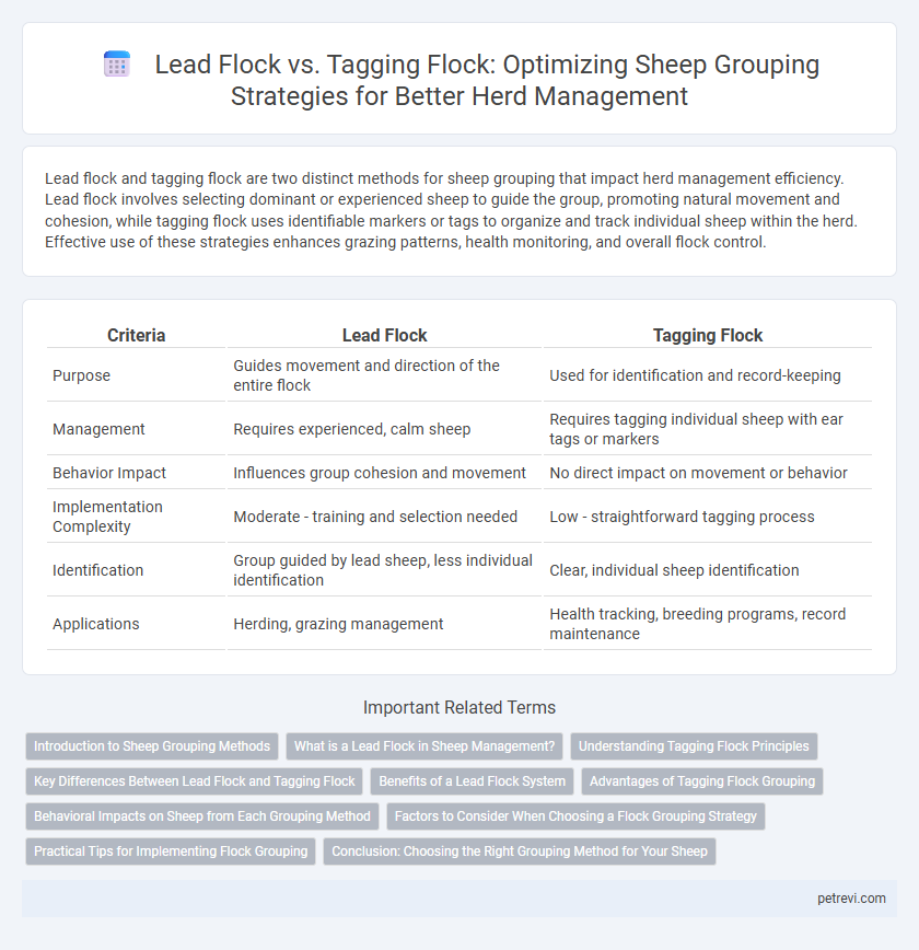 Lead Flock vs. Tagging Flock: Optimizing Sheep Grouping Strategies for Better Herd Management