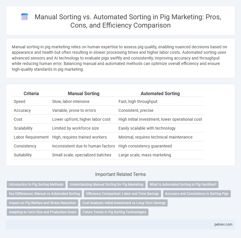 Manual Sorting vs. Automated Sorting in Pig Marketing: Pros, Cons, and Efficiency Comparison