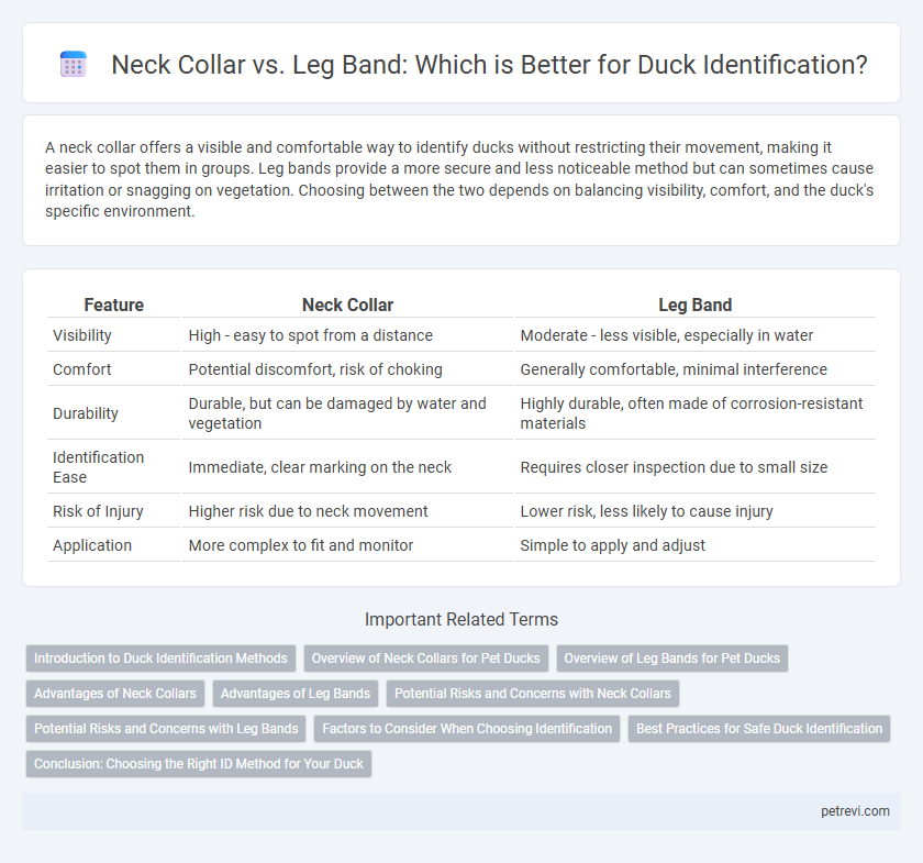 Neck Collar vs. Leg Band: Which is Better for Duck Identification?