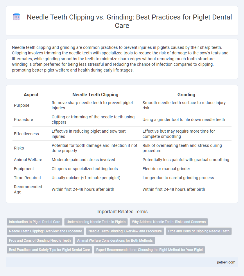 Needle Teeth Clipping vs. Grinding: Best Practices for Piglet Dental Care