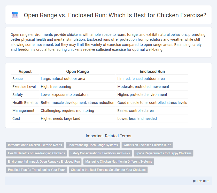 Open Range vs. Enclosed Run: Which Is Best for Chicken Exercise?
