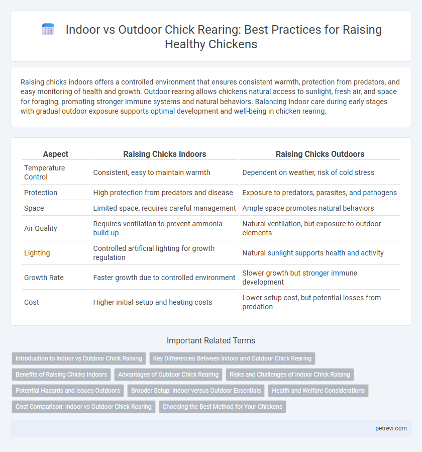 Indoor vs Outdoor Chick Rearing: Best Practices for Raising Healthy Chickens