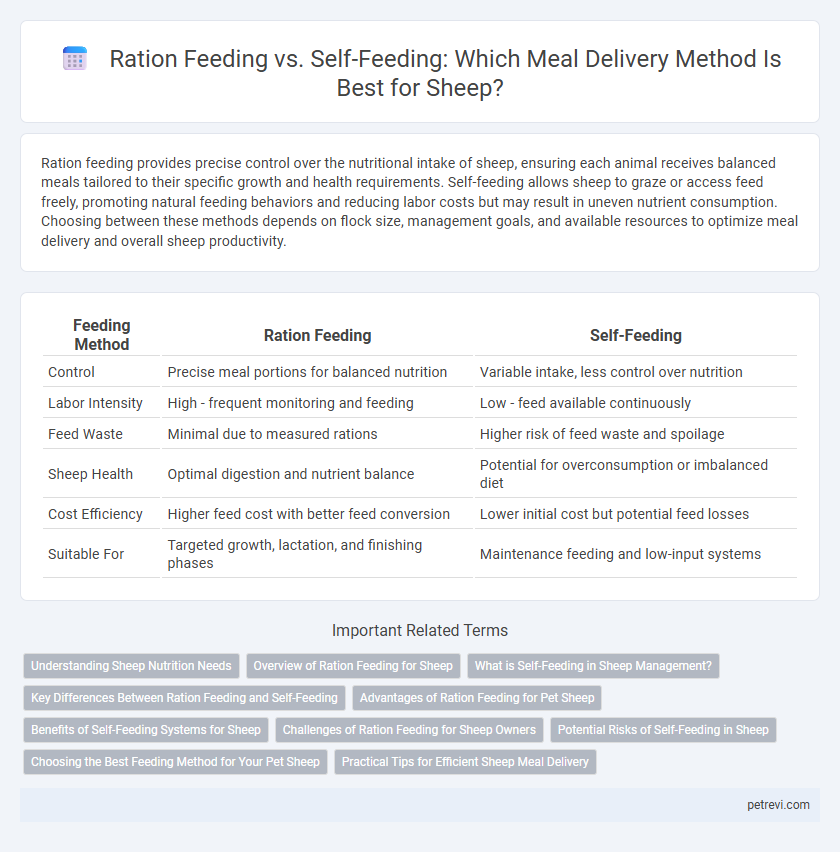 Ration Feeding vs. Self-Feeding: Which Meal Delivery Method Is Best for Sheep?
