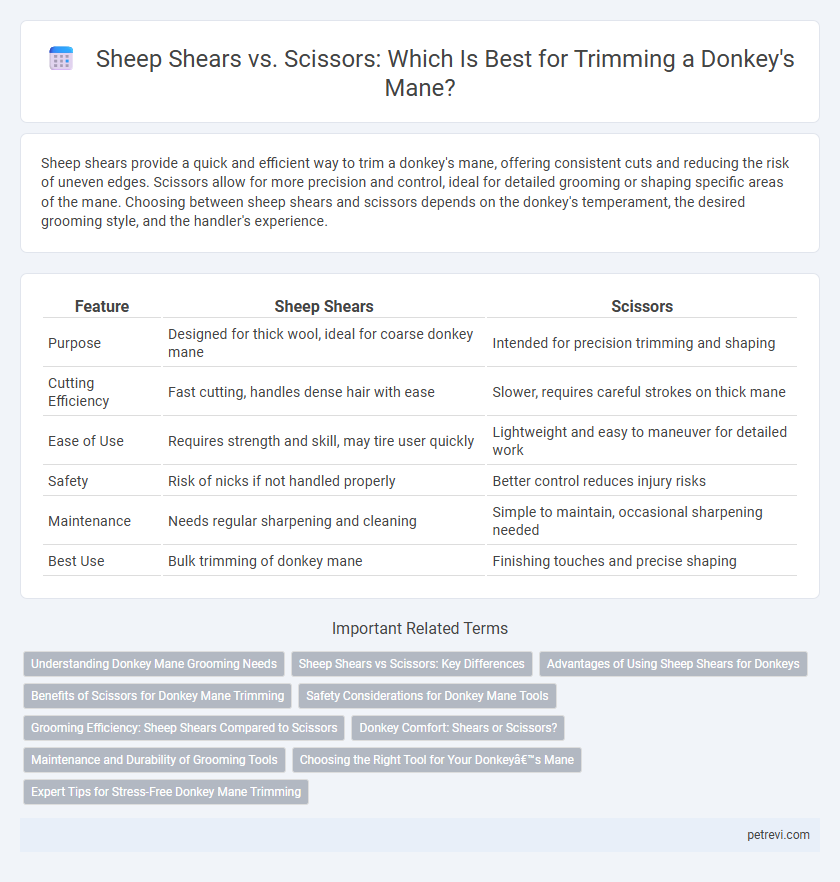 Sheep Shears vs. Scissors: Which Is Best for Trimming a Donkey's Mane?