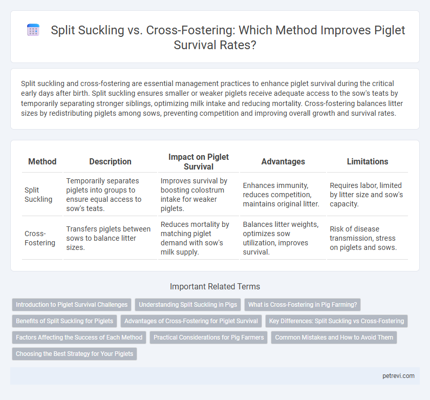Split Suckling vs. Cross-Fostering: Which Method Improves Piglet Survival Rates?
