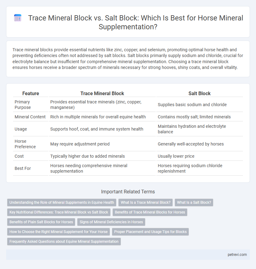 Trace Mineral Block vs. Salt Block: Which Is Best for Horse Mineral Supplementation?