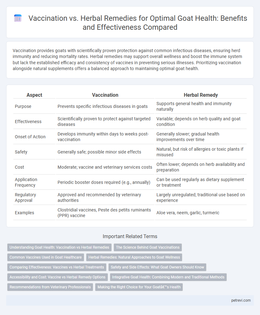 Vaccination vs. Herbal Remedies for Optimal Goat Health: Benefits and Effectiveness Compared