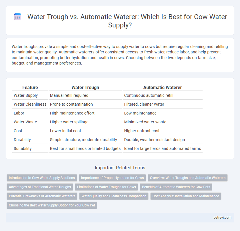 Water Trough vs. Automatic Waterer: Which Is Best for Cow Water Supply?
