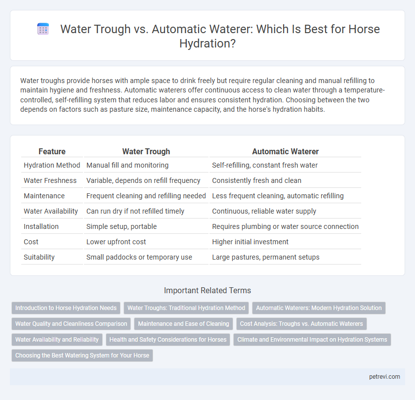 Water Trough vs. Automatic Waterer: Which Is Best for Horse Hydration?